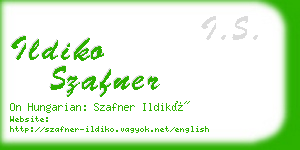 ildiko szafner business card